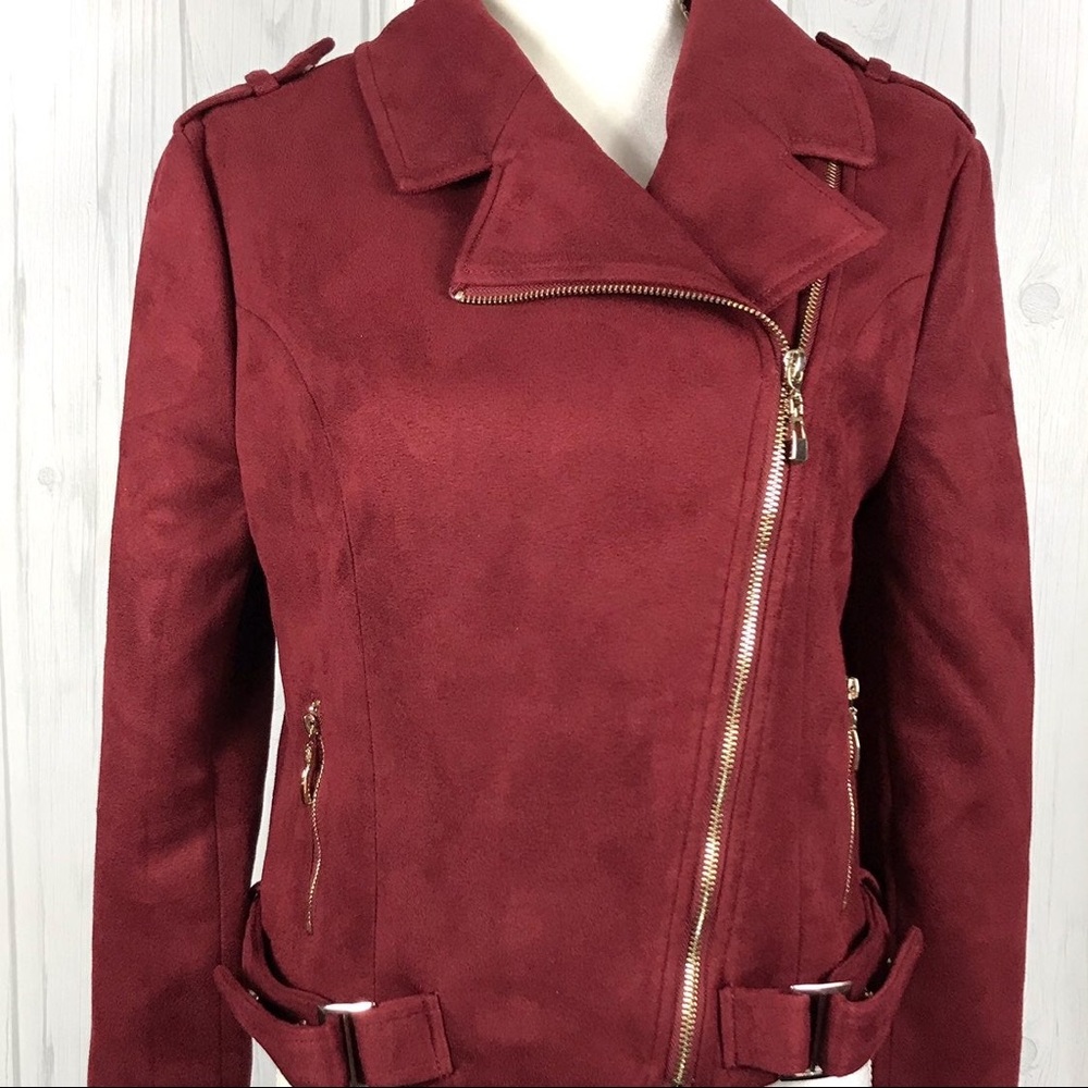 Brand new Romeo & Juliet couture Maroon suede jacket - Picture 2 of 6